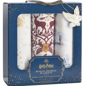 Pottery Barn Kids Harry Potter Swaddle Blanket Set - Red, Gold, White